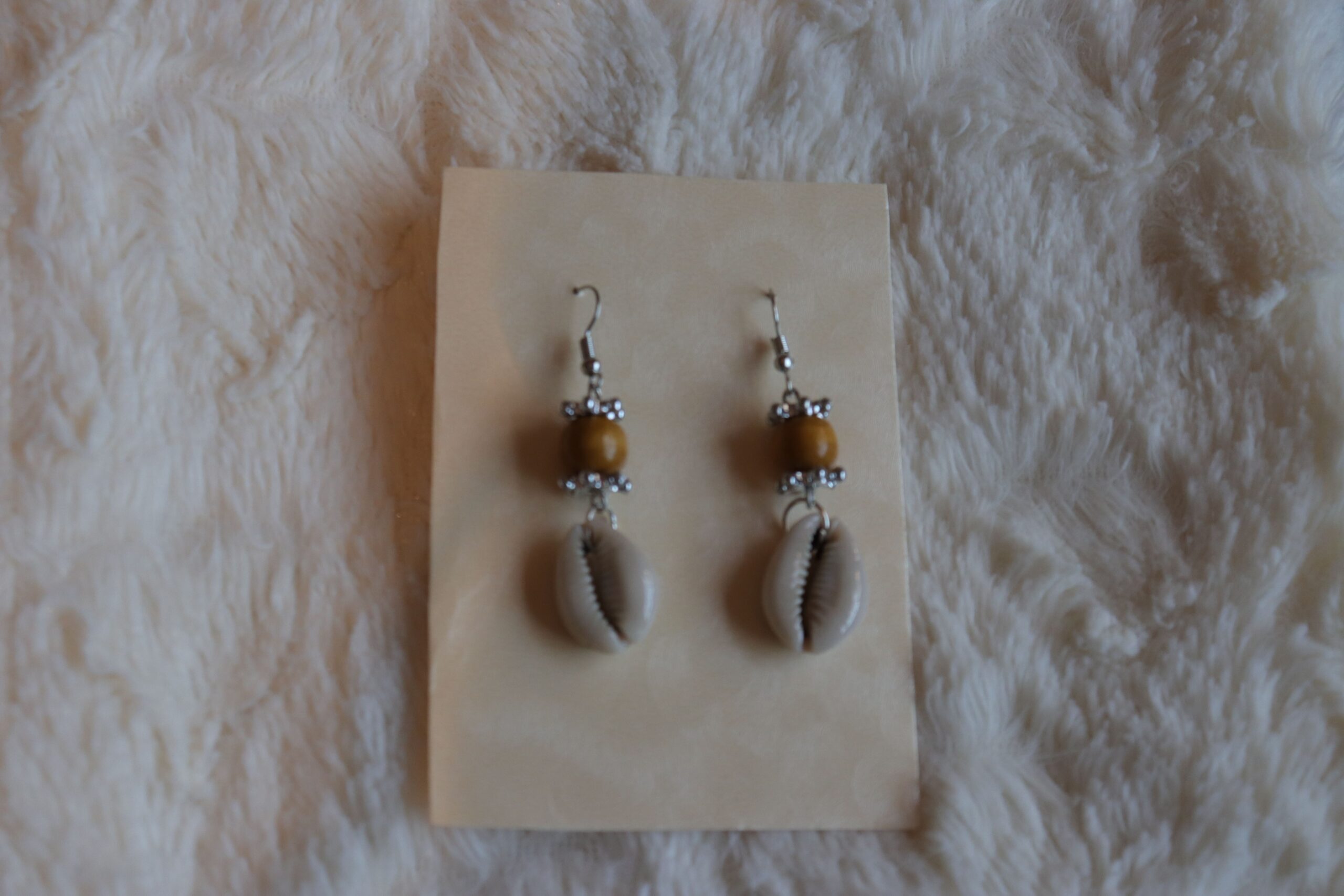Brown Shell Earrings